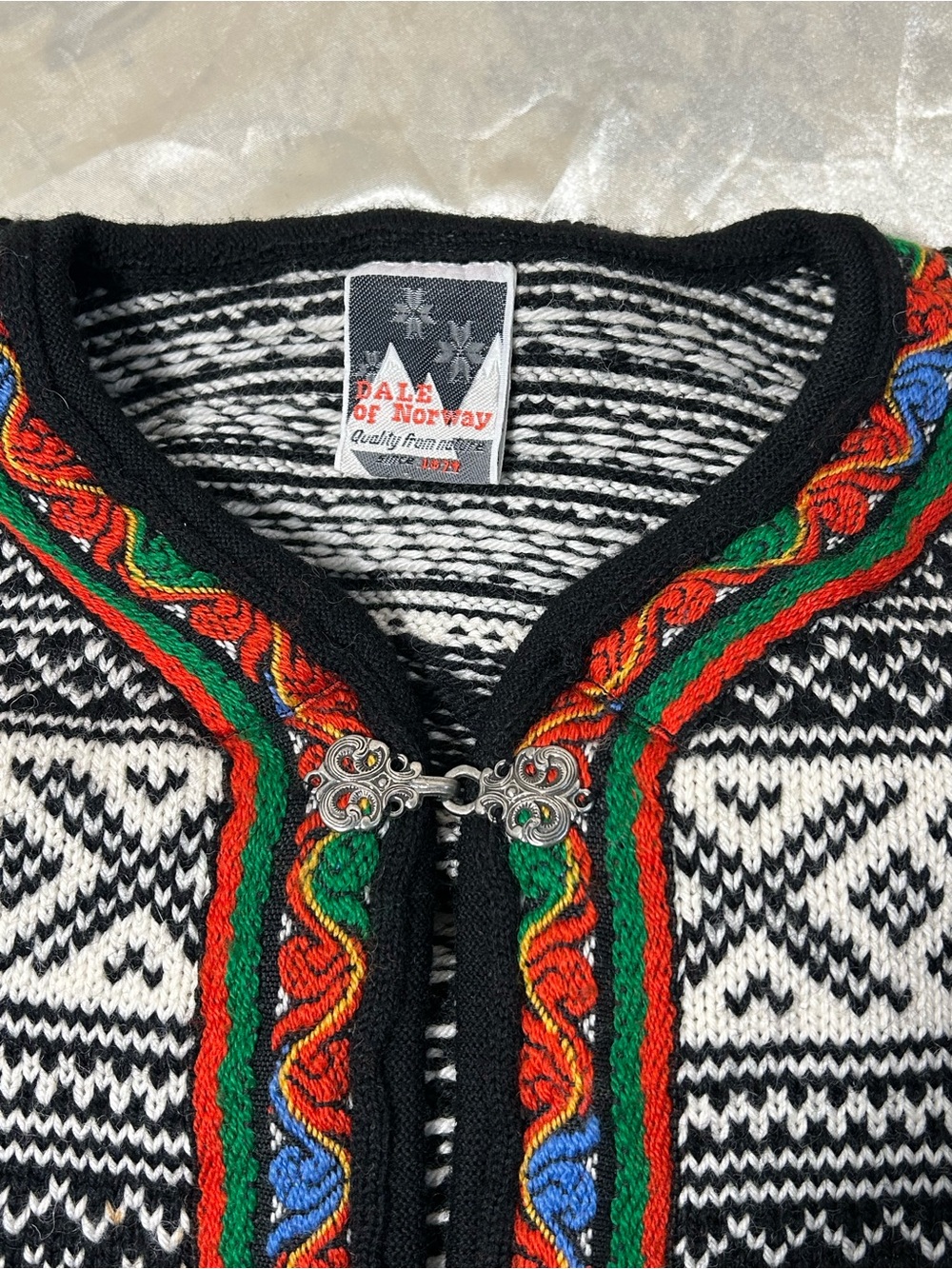 Dale of Norway Multicolor  💯 Pure Wool Cardigan metal decorative  fasteners XXL